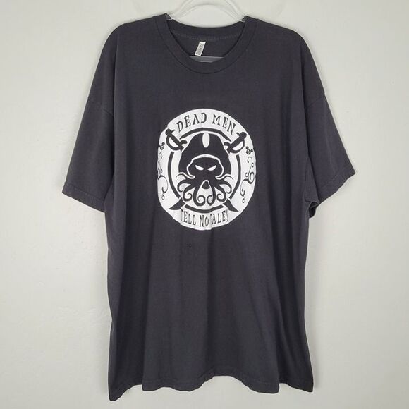 Dixxon Size 3XL Dead Men Tell No Tales Pirate Graphic T-Shirt Short Sleeve Black - Picture 1 of 10